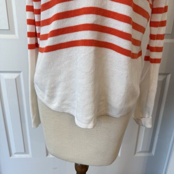 Gap Striped Sweater Women’s XS Off White Button Shoulder Preppy Spring Coed EUC - Picture 6 of 12